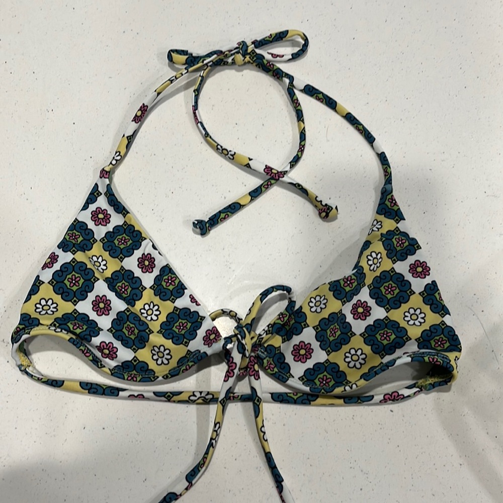 Pacsun Swim Triangle Tie Bikini Top Printed Size XS